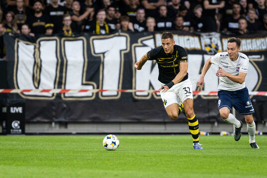 Dino Besirovic of AIK against Siim Luts of Paide