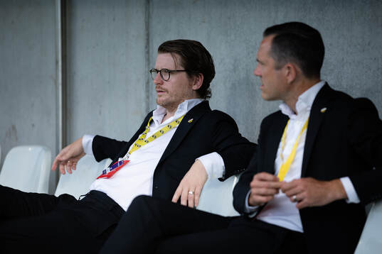 Sports director Erik Friberg and football manager Martin
