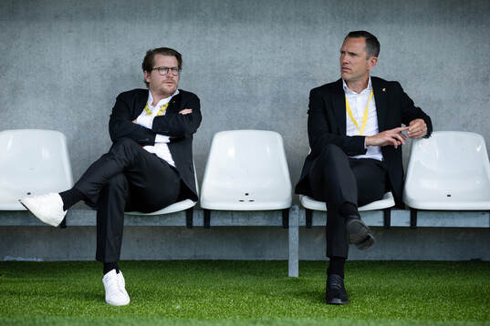 Sports director Erik Friberg and football manager Martin