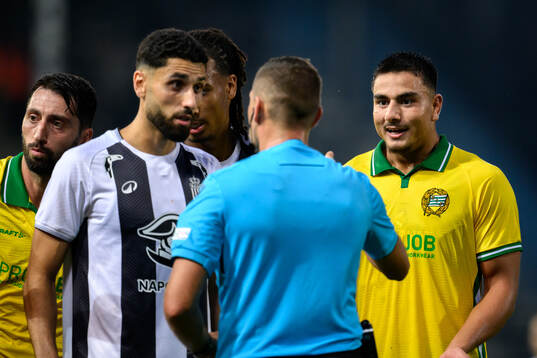 Aiham Ousou of Sporting Charleroi  and Jusef Erabi of