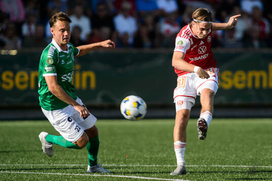 Brages Cesar Weilid och Sandvikens IFs Johan Arvidsson