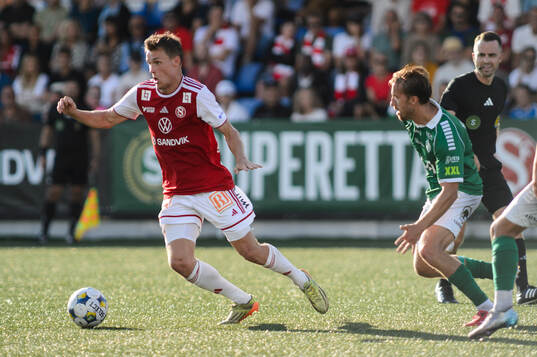 Sandvikens IFs Daniel Söderberg och Brages Jacob Stensson