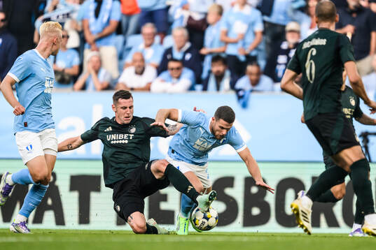Lukas Lerager of FC Copenhagen and Gabriel Busanello of