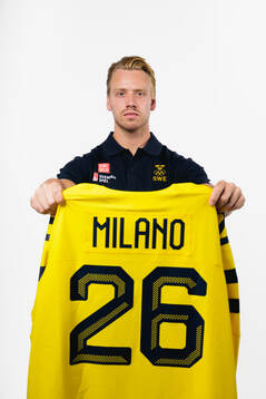 Jesper Bratt of the Swedish men's national ice hockey team