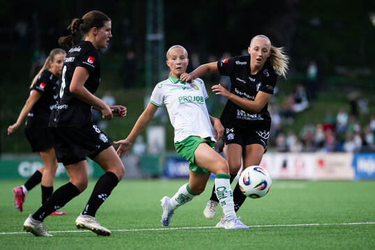 Hammarbys Fanny Peterson och Alingsås Tove Lorén och Saga