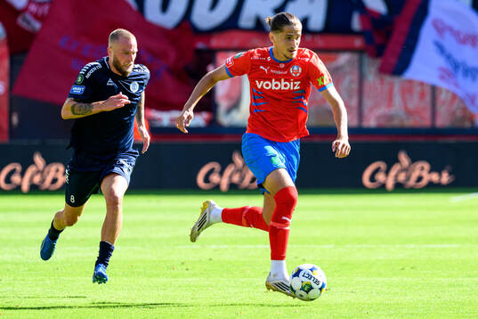 Utsiktens Alexander Faltsetas och Helsingborgs Ervin Gigovic