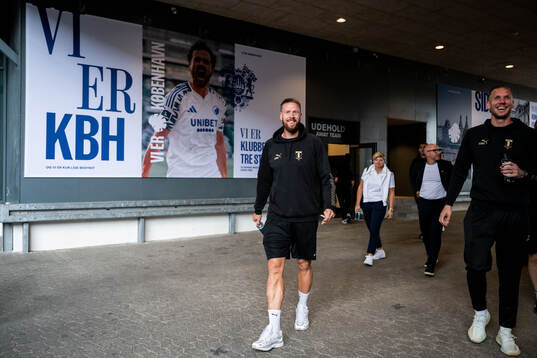 Pontus Jansson and goalkeeper Robin Olsen of Malmö FF at a