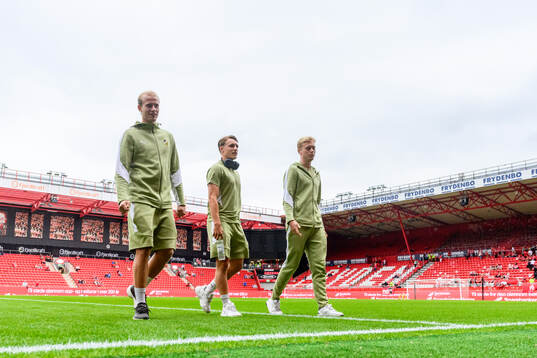 Harry Hilvenius, Filip Öhman and Isak Brusberg of Häcken