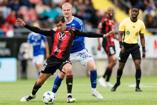 Östersunds Ahmed Bonnah och GIF Sundsvalls Lucas Forsberg