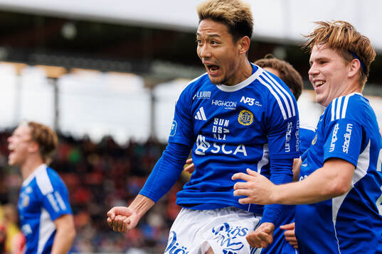 GIF Sundsvalls Taiki Kagayama jublar