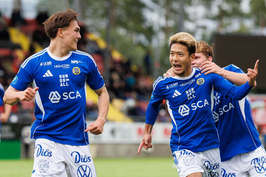 GIF Sundsvalls Taiki Kagayama jublar