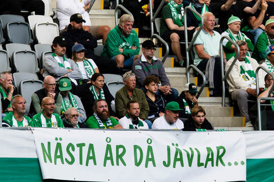 Banderoll på läktaren