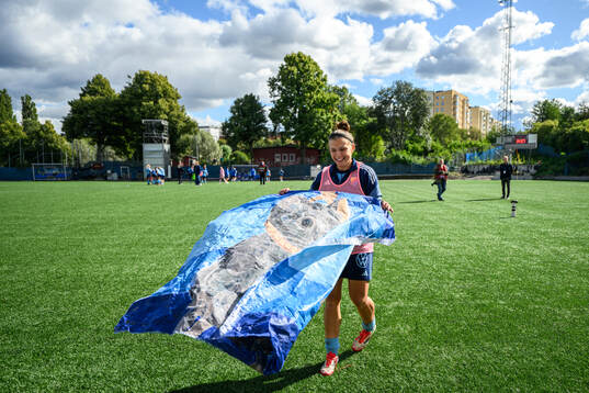 Djurgårdens Alexsandra Lobanova jublar