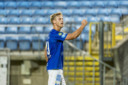Trelleborgs Tobias Karlsson jublar
