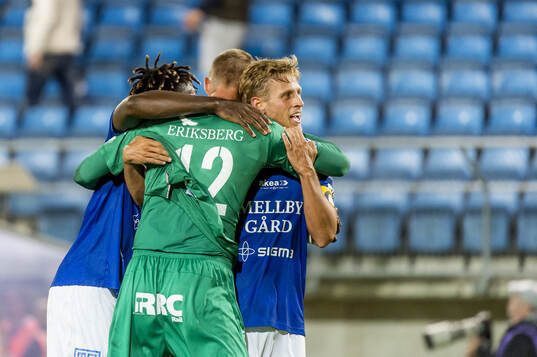 Trelleborgs Abel Ogwuche, Tobias Karlsson och målvakt