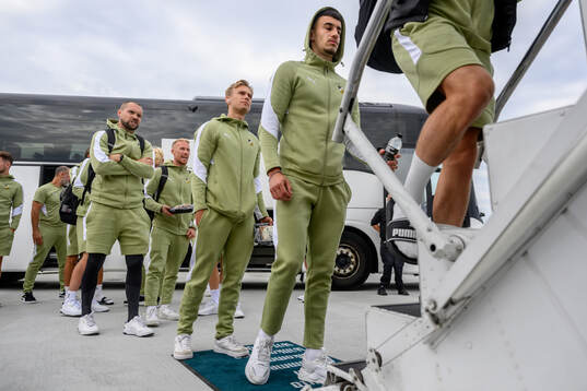 Goalkeeper Oscar Jansson, Pontus Dahbo and Srdjan Hrstic