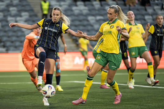 Yana Kotyk of Metalist 1925 and Ellen Wangerheim of Hammarby
