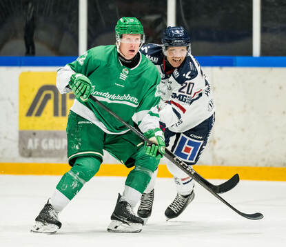 Rögles Fredrik Olofsson och Linköpings Johan Johnsson