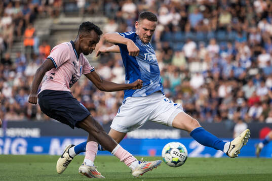 Taha Ali of Malmö FF and Matej Mikulenka of SK Sigma