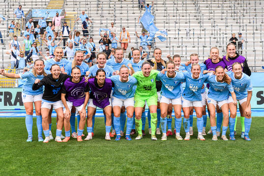 Malmö FFs spelare jublar