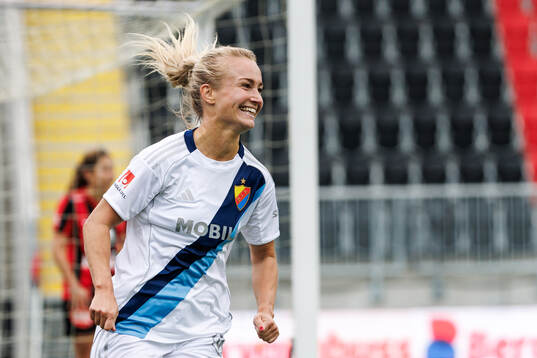 Djurgårdens Tove Almqvist jublar