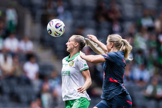 Hammarbys Ellen Wangerheim och Malmö FFs Ellen Löfqvist