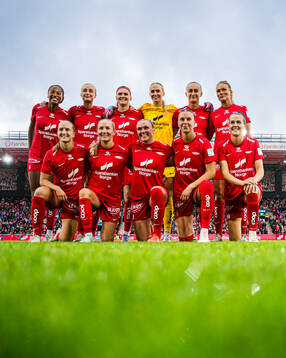 The starting eleven of Brann, from the top left; Cassandra