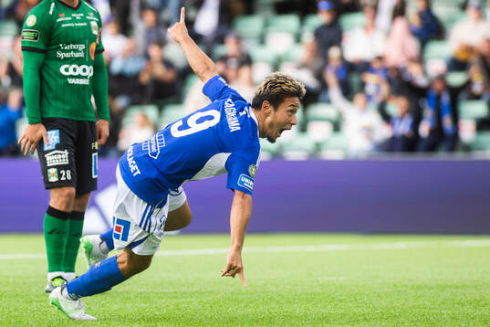 GIF Sundsvalls Taiki Kagayama jublar