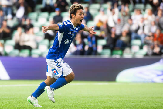 GIF Sundsvalls Taiki Kagayama jublar