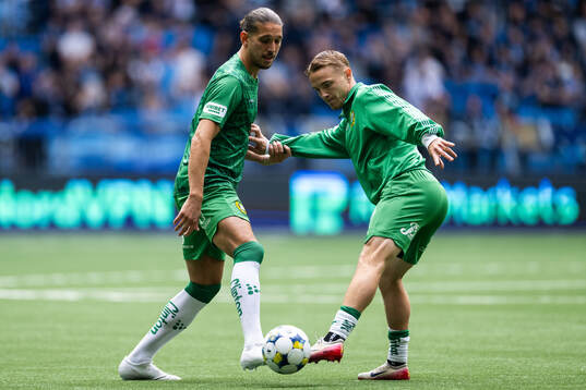 Hammarbys Nikola Vasic och Jacob Ouro Ortmark