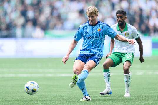 Djurgårdens Rasmus Schuller och Hammarbys Tesfaldet Tekie