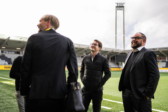 Häckens klubbchef Marcus Jodin och sportchef Erik Friberg