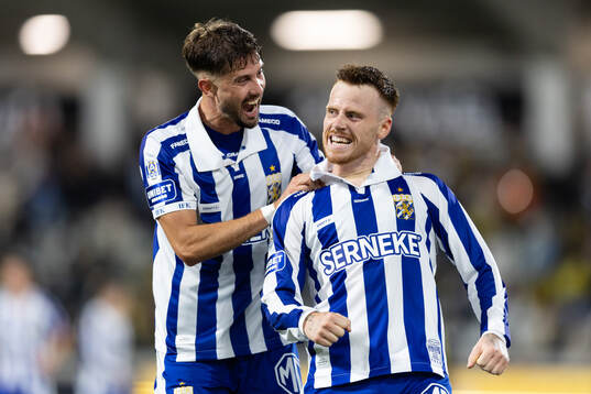 IFK Göteborgs Ramon Pascal Lundqvist och Tobias Heintz
