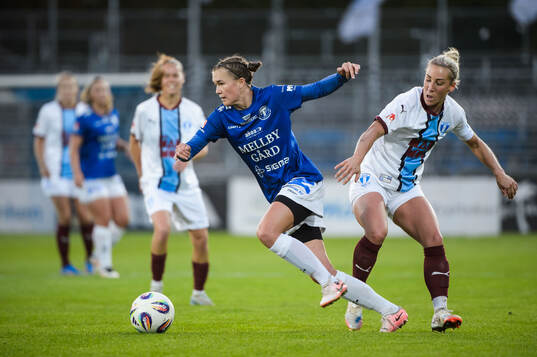 Trelleborgs Erica Persson Welin och Malmö FFs Mia Persson
