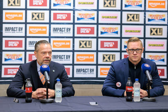 Växjös assisterande tränare Fredrik Hellgren och