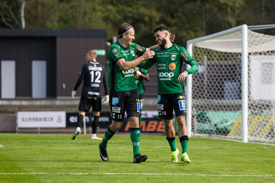 Varbergs Laorent Shabani och Jesper Jonasson Westermark