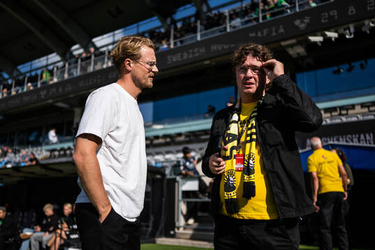 Elfsborgs tränare Oscar Hiljemark och klubbchef Stefan