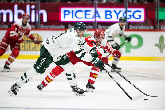 Färjestads Ronald Knot och Timrås Magnus Pääjärvi