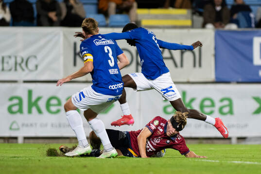 Trelleborgs Charlie Weberg och Trelleborgs Emmanuel Godwin