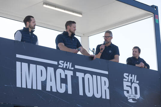 Leksands tränare Niklas Persson, David Printz, Johan