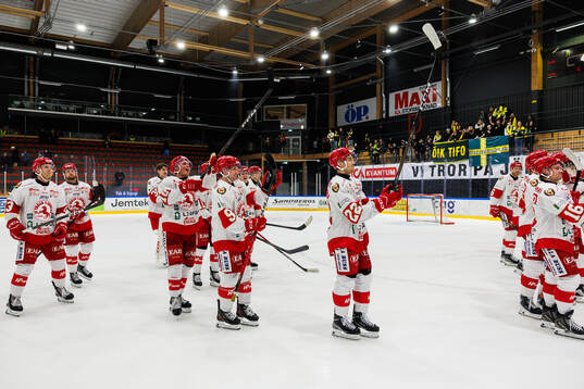 Troja/Ljungbys spelare jublar