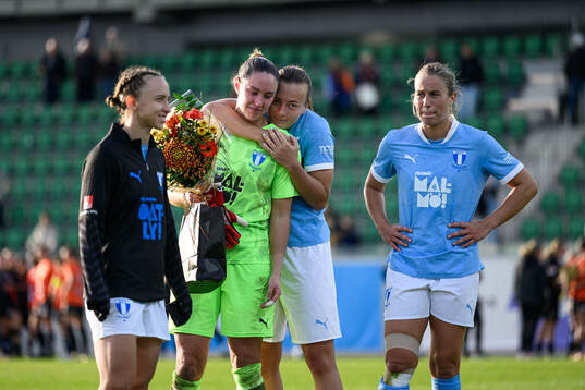 Malmö FFs Miljana Ivanovic, målvakt Moa Öhman, Sara