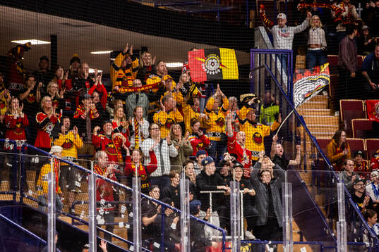 Luleås supportrarna jublar