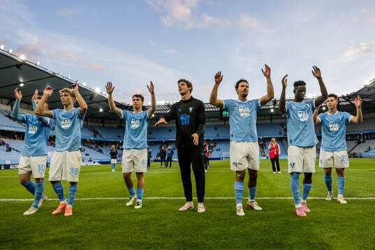 Malmö FFs spelare jublar