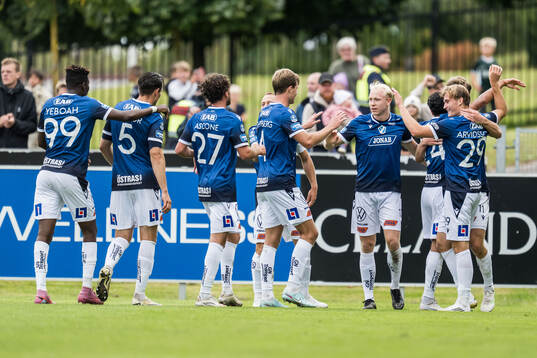 Halmstad spelarna jublar