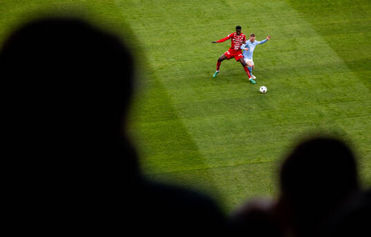 Värnamos Rufai Mohammed och Malmö FFs Anders Christiansen