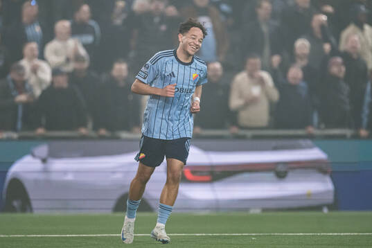 Djurgårdens Mikael Anderson jublar