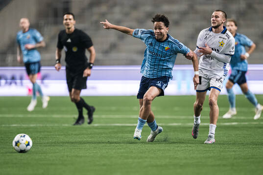 Djurgårdens Mikael Anderson och Sirius Melker Heier