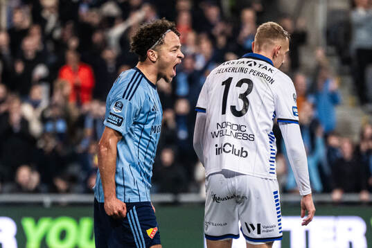 Djurgårdens Mikael Anderson jublar