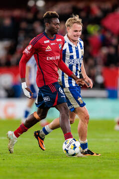 Östers Kingsley Gyamfi och IFK Göteborgs Max Fenger